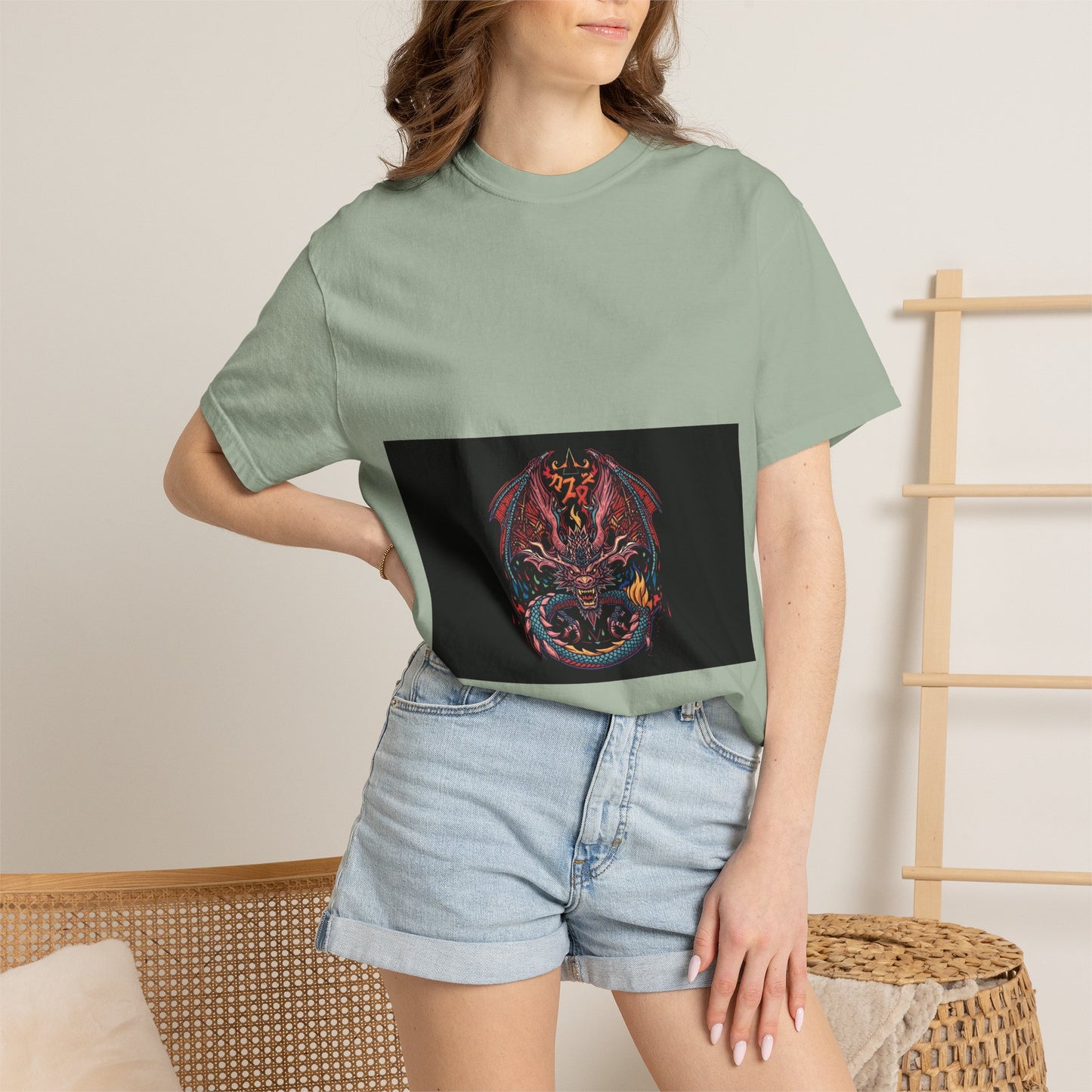 Dragon Skull T-Shirt — Gothic Demon Skull Graphic Tee