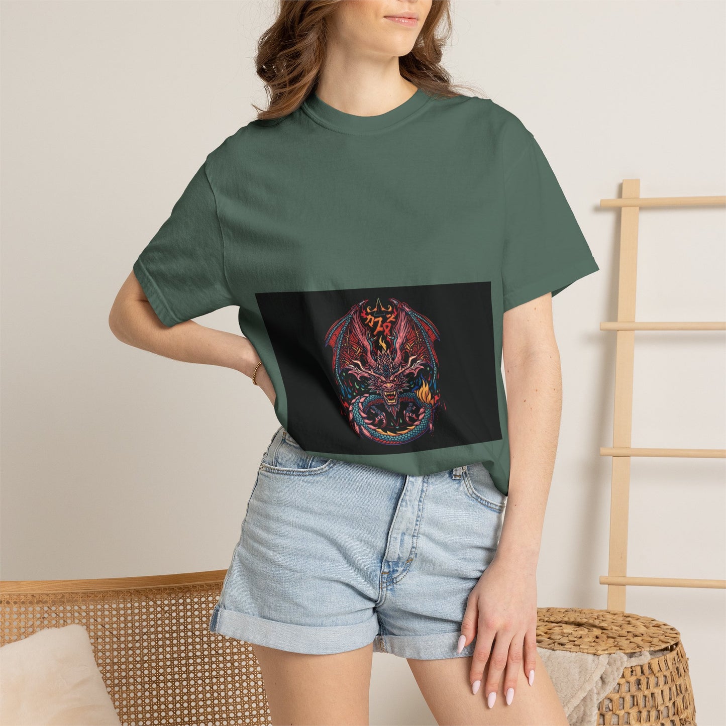 Dragon Skull T-Shirt — Gothic Demon Skull Graphic Tee