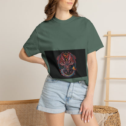 Dragon Skull T-Shirt — Gothic Demon Skull Graphic Tee