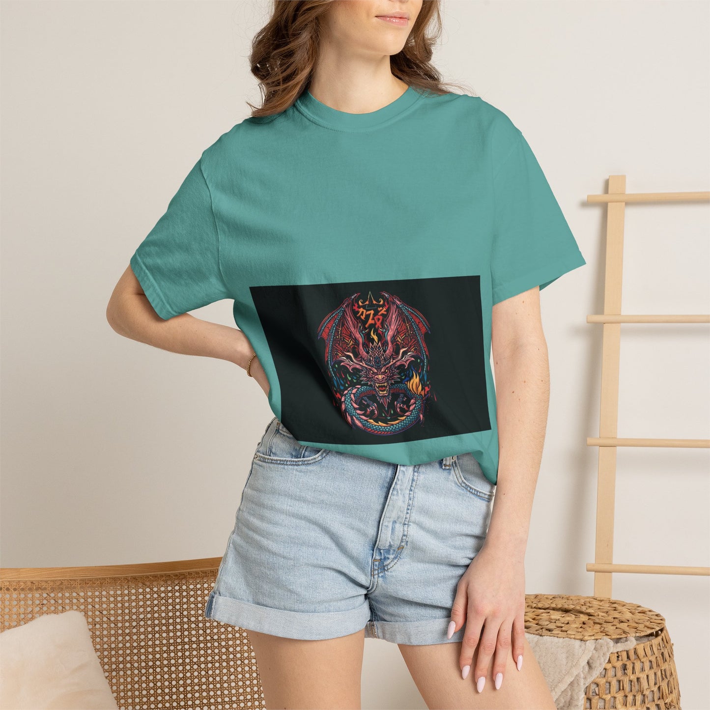 Dragon Skull T-Shirt — Gothic Demon Skull Graphic Tee