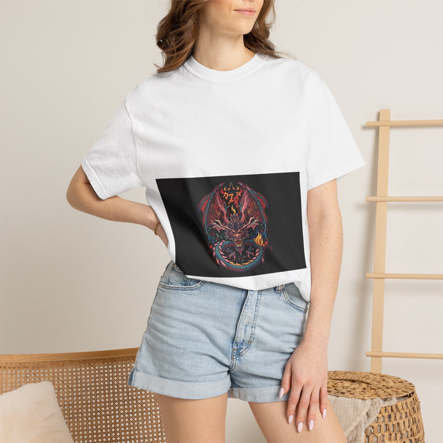 Dragon Skull T-Shirt — Gothic Demon Skull Graphic Tee