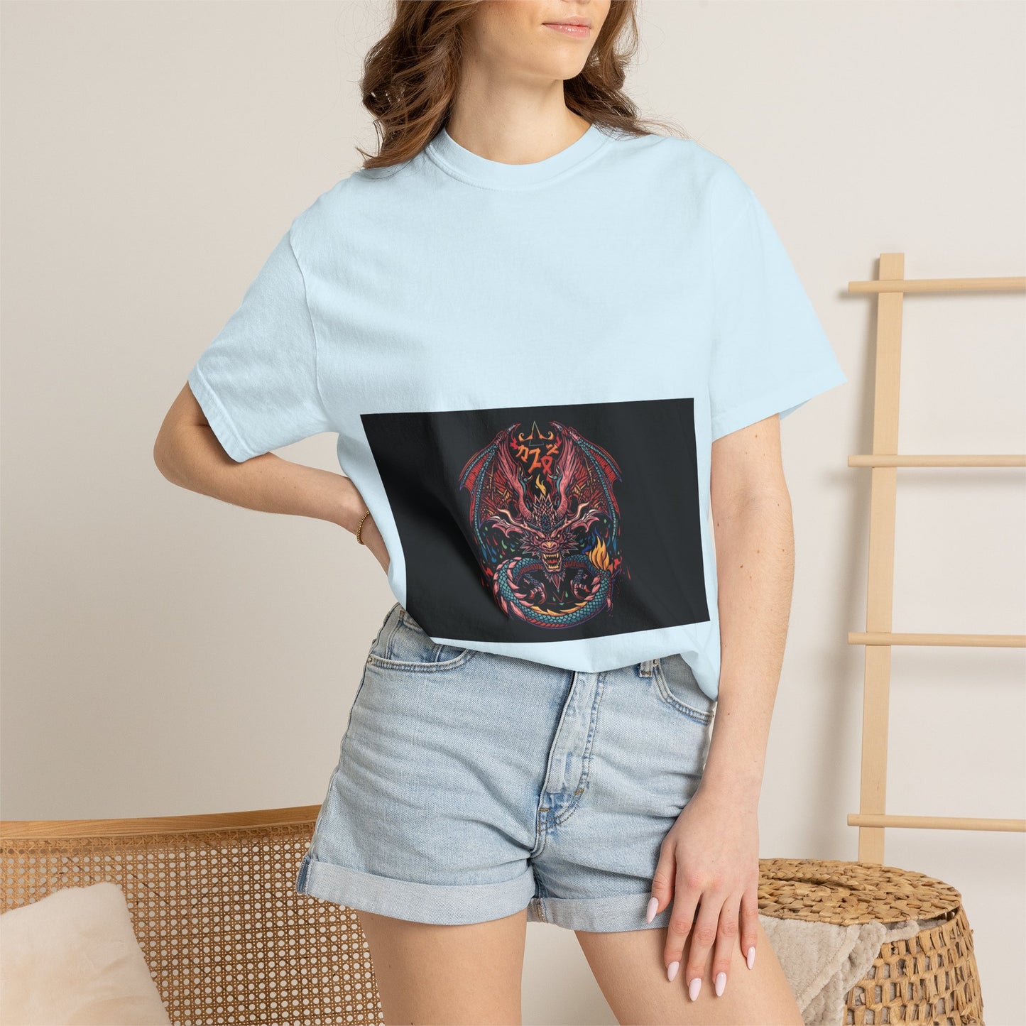 Dragon Skull T-Shirt — Gothic Demon Skull Graphic Tee