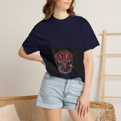 Dragon Skull T-Shirt — Gothic Demon Skull Graphic Tee