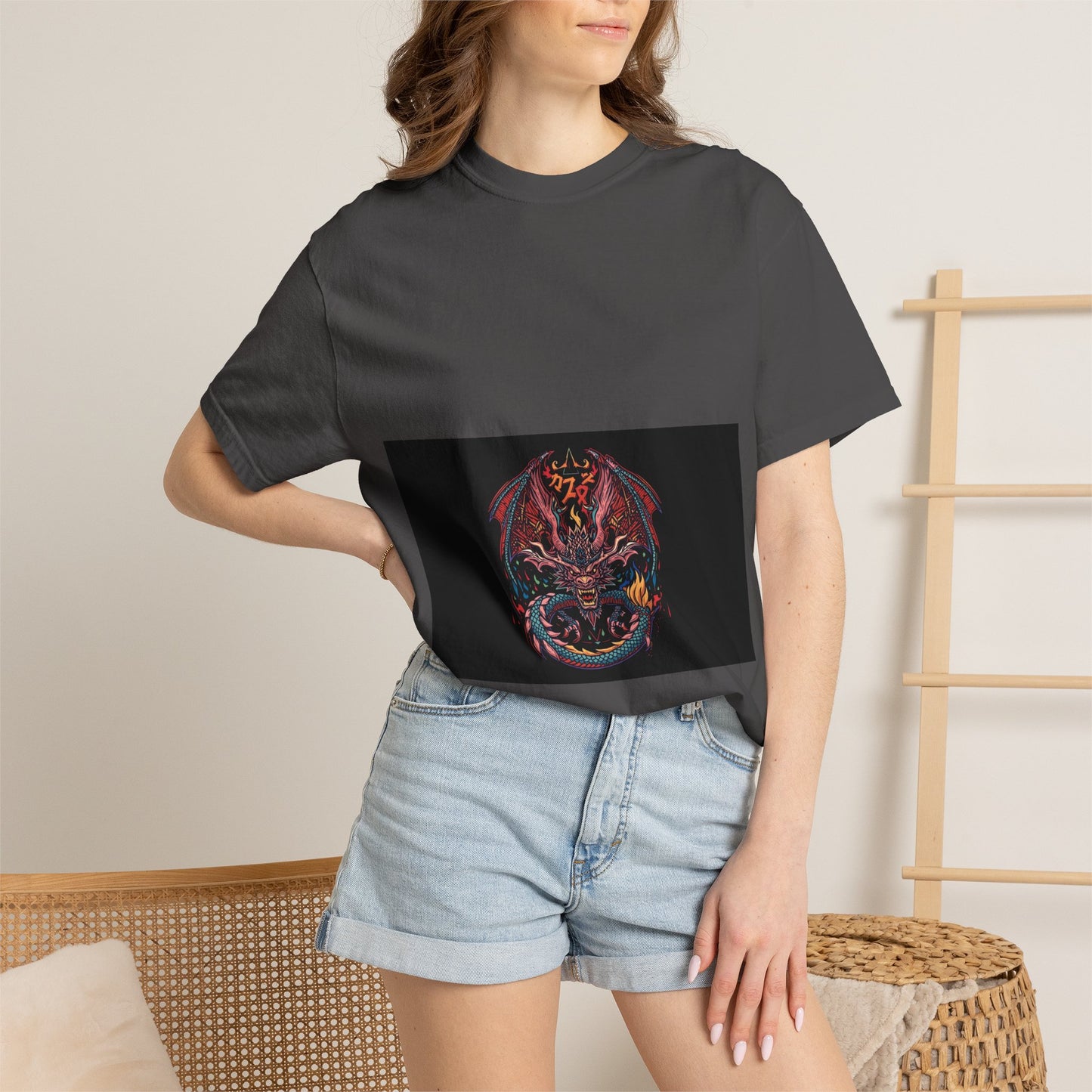 Dragon Skull T-Shirt — Gothic Demon Skull Graphic Tee